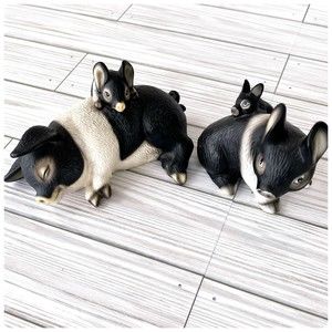 House of Global Art Harvey Knox Kingdom Pig Family Figurines Set  Vintage Japan